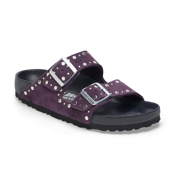 Arizona Exquisite Rivets Acai Suede Leather